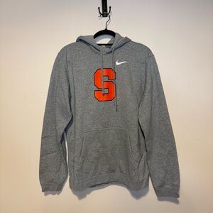 NIKE Syracuse University Gray Logo Hoodie Medium